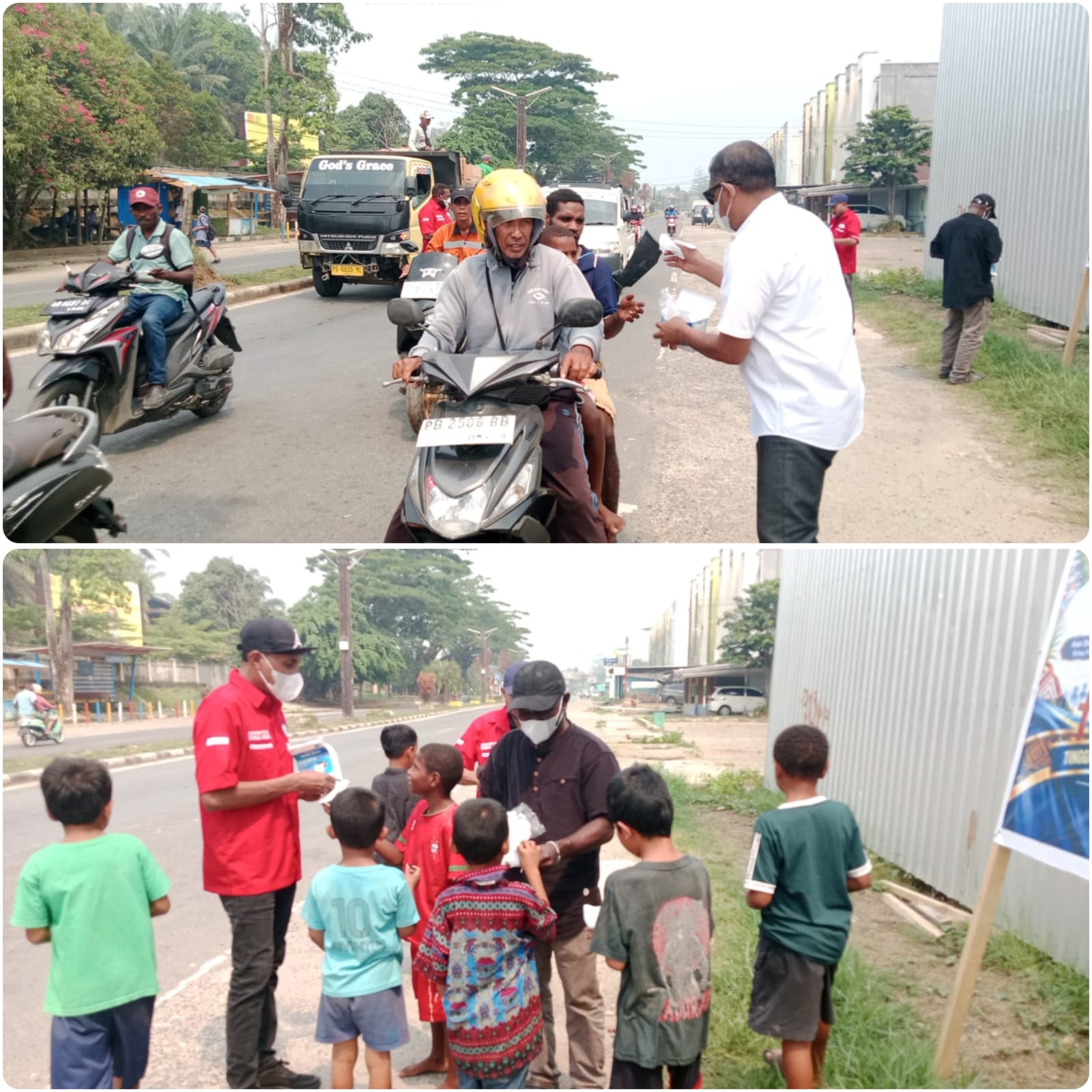 Gerak Cepat Hadapi Kabut Asap, BMP-RI Bintuni Bagikan 2.500 Masker di Lampu Merah Kampung Lama
