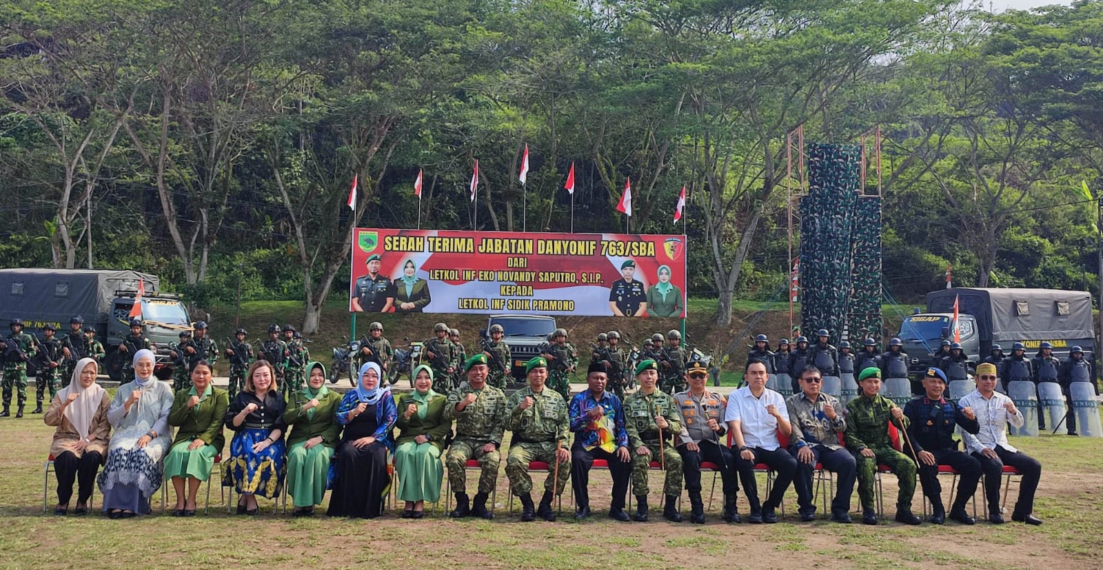 Sertijab Danyonif 763/SBA, Wabup Lingara Tekankan Kesinambungan Pengabdian