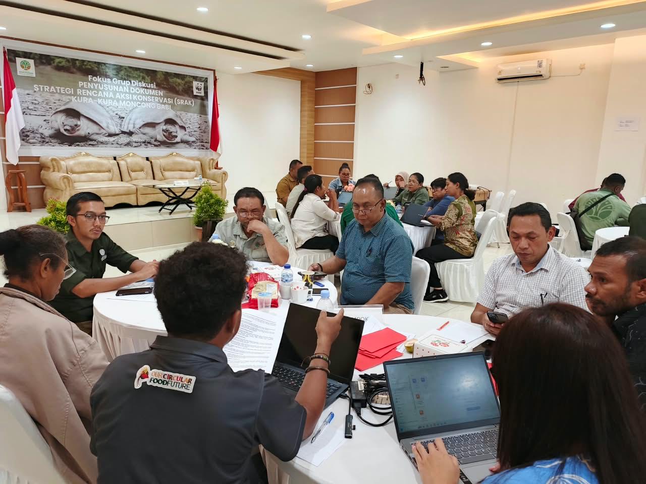 BBKSDA Papua dan WWF-Indonesia Susun Strategi Konservasi Kura-Kura Moncong Babi