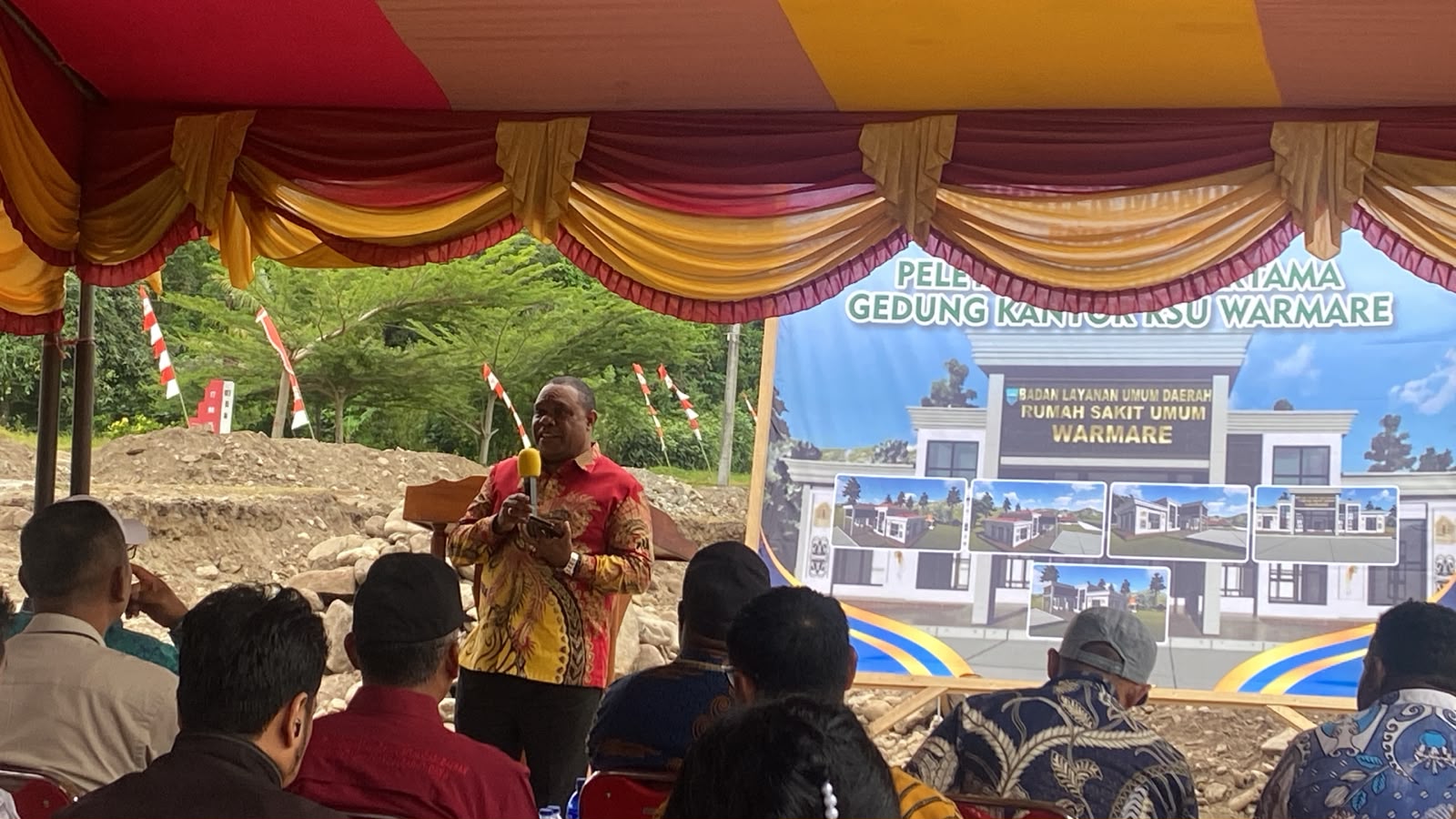 Bupati Manokwari Letakkan Batu Pertama Pembangunan RSU Pratama Warmare